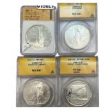[4 Coins] 1986-1989 Various Proof Coins IGS/ANACS