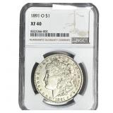 1891-O Morgan Silver Dollar NGC XF40