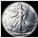 1942 Silver Walking Liberty Half Dollar GEM BU