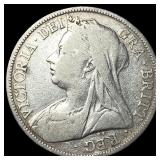 1895 Great Britain Silver Half Crown NEARLY UNCIRC