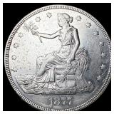 1877 Silver Trade Dollar CHOICE AU