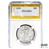 1920 Walking Liberty Half Dollar PGA MS63