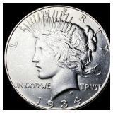 1934 Peace Silver Dollar GEM BU