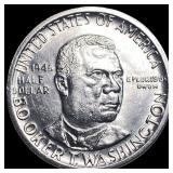 1946 Silver Half Dollar Booker T. Washington GEM B