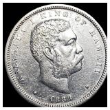1883 Hawaii Silver 1/2 Dollar CHOICE BU