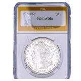 1902 Morgan Silver Dollar PGA MS64
