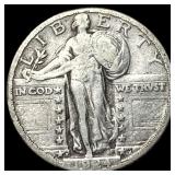 1924-S Silver Standing Liberty Quarter LIGHTLY CIR