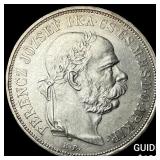 1900 Hungary Silver 5 Corona UNCIRCULATED
