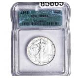1941 Walking Liberty Half Dollar ICG MS64
