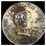 1823 Spain Silver 4 Reales NEARLY UNCIRCULATED