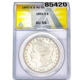 1891-S Morgan Silver Dollar ANACS AU55