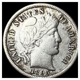 1895-S Silver Barber Dime LIGHTLY CIRCULATED