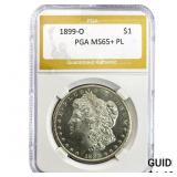 1899-O Morgan Silver Dollar PGA MS65+ PL