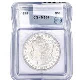 1879 Morgan Silver Dollar ICG MS64