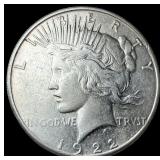 1922-S Silver Peace Dollar ABOUT UNCIRCULATED