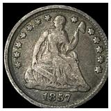 1857 Seated Liberty Half Dime NEARLY UNCIRCULATED