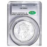1904-O Morgan Silver Dollar CAC MS62