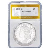 1878-S Morgan Silver Dollar PGA MS63