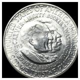 1953-S Silver Half Dollar Booker T. Washington/Car
