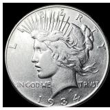 1934 Silver Peace Dollar CHOICE AU