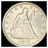 1875-CC Silver Twenty Cents LIGHTLY  CIRCULATED