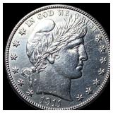 1911-D Silver Barber Half Dollar GEM BU