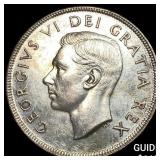 1950 Canada Silver 1 Dollar CHOICE AU