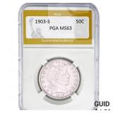 1903-S Barber Half Dollar PGA MS63