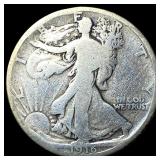 1916 Walking Liberty Half Dollar NICELY CIRCULATED