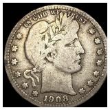1908-S Silver Barber Quarter NEARLY UNCIRCULATED