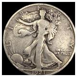 1921-D Silver Walking Liberty Half Dollar  NICELY