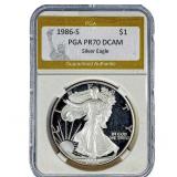 1986-S Silver Eagle PGA PR70 DCAM