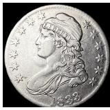1833 Silver Capped Bust Half Dollar CLOSELY UNCIRC