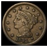1845 Braided Hair Large Cent CLOSELY UNCIRCULATED