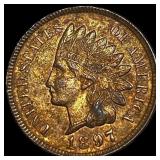 1897 Indian Head Cent NEARLY UNCIRCULATED