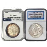 [2 Coins] 1885-1888 Morgan Silver Dollar PCI/NGC M