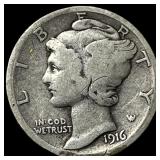 1916 Mercury Dime NICELY CIRCULATED