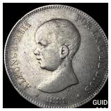 1888 Spain Silver 5 Pesetas NEARLY UNCIRCULATED