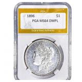 1896 Morgan Silver Dollar PGA MS64 DMPL