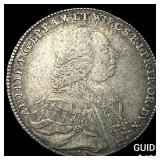 1761 Germany, Wurzburg Silver 10 Kreuzer NEARLY UN