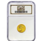 1913 $2.50 Gold Quarter Eagle NGC MS62