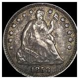 1858 Silver Half Dime LIGHTLY CIRCULATED