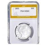 1893 Barber Half Dollar PGA MS64