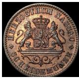 1860 German States 1 Copper Kreuzer CHOICE AU