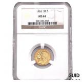 1926 $2.50 Gold Quarter Eagle NGC MS61