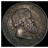 1869 Brazil Copper 10 Reis CHOICE AU