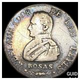 1842 Argentina Silver 2 Reales CLOSELY UNCIRCULATE