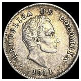 1911 Colombia SIlver 10 Centavos HIGH GRADE