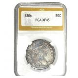 1806 Capped Bust Half Dollar PGA XF45