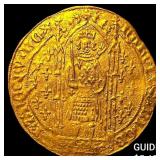 Medieval France Charles V 1364-1380 Gold Franc CH
